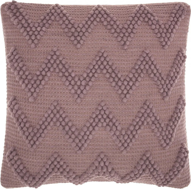 Boho Pale Purple Textural Chevron Throw Pillow GreatEagleInc