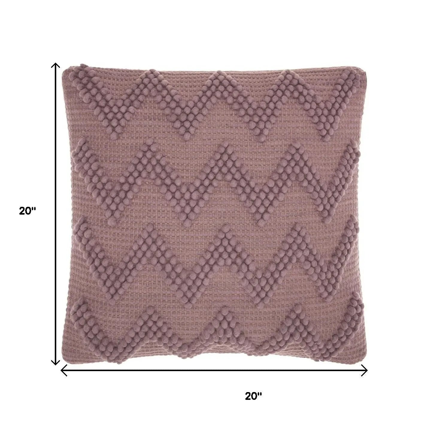 Boho Pale Purple Textural Chevron Throw Pillow GreatEagleInc