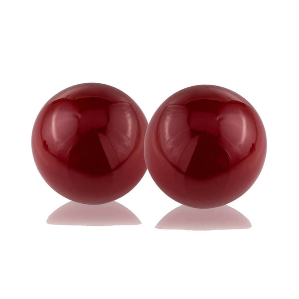 Bola Poppy Red Sphere/3"D - Set of 2 Modern Day Accents