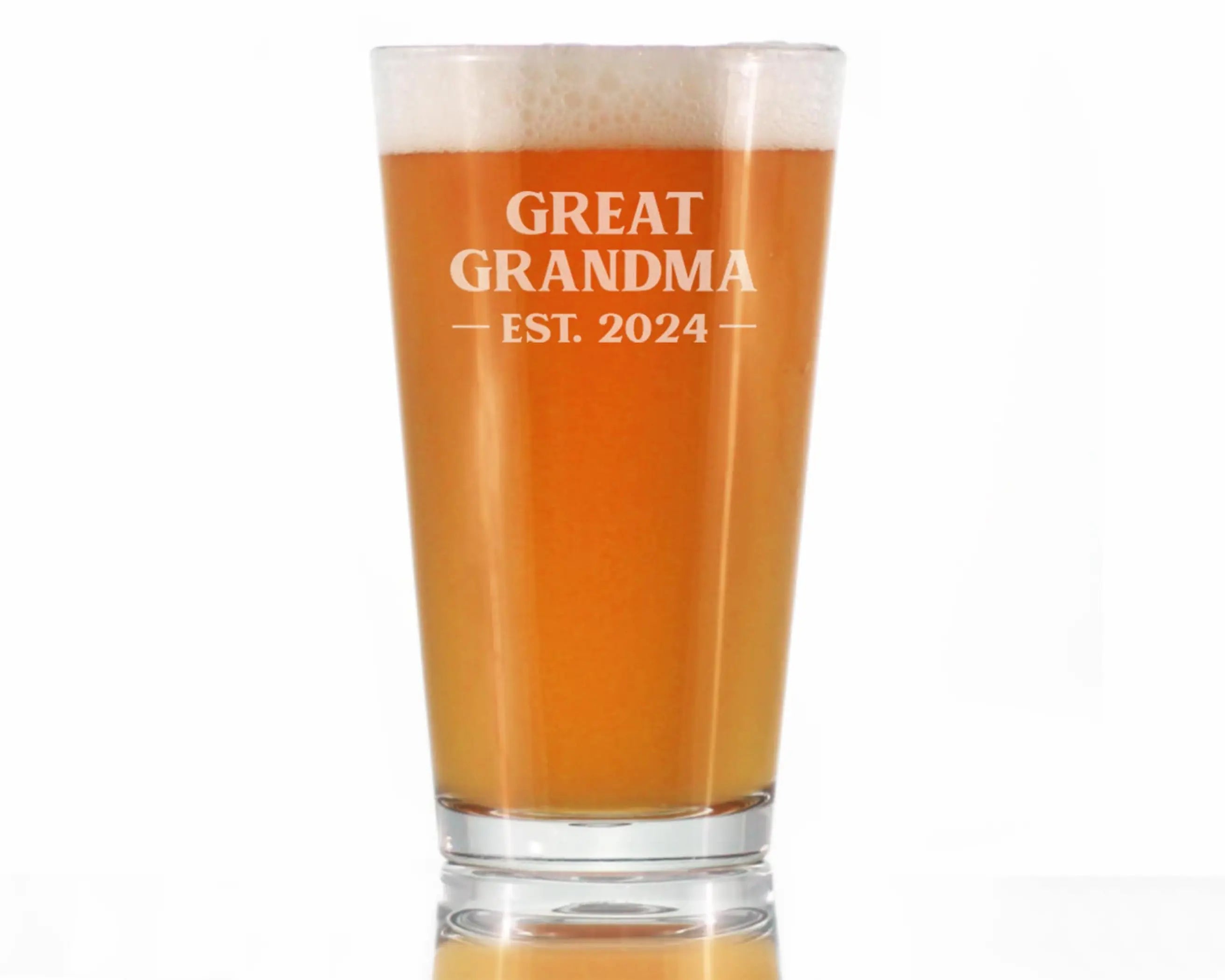 Bold 2024 New Great Grandma Pint Glass for Beer -  Gifts Bevvee