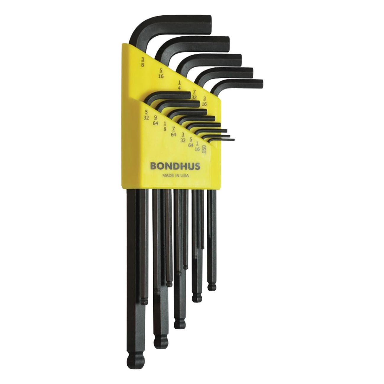 Bondhus Balldriver Sae Ball End Hex Long L-key Wrenches .050" To 3/8" (13 Piece) BONDHUS