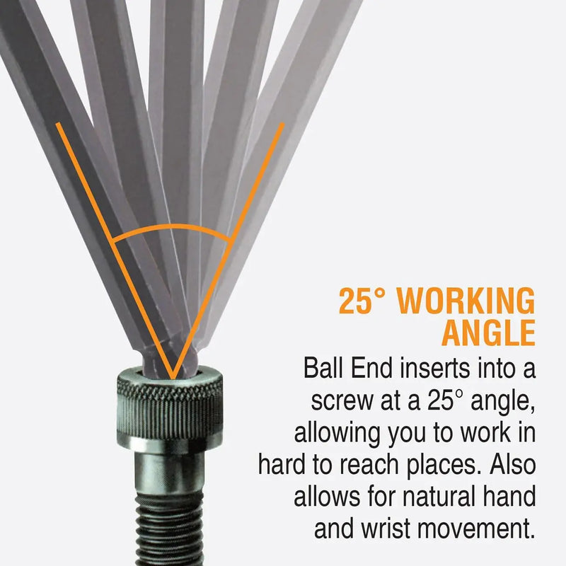 Bondhus Balldriver Sae Hex Ball End Screwdrivers 5/64" To 3/16" (7 Piece) BONDHUS