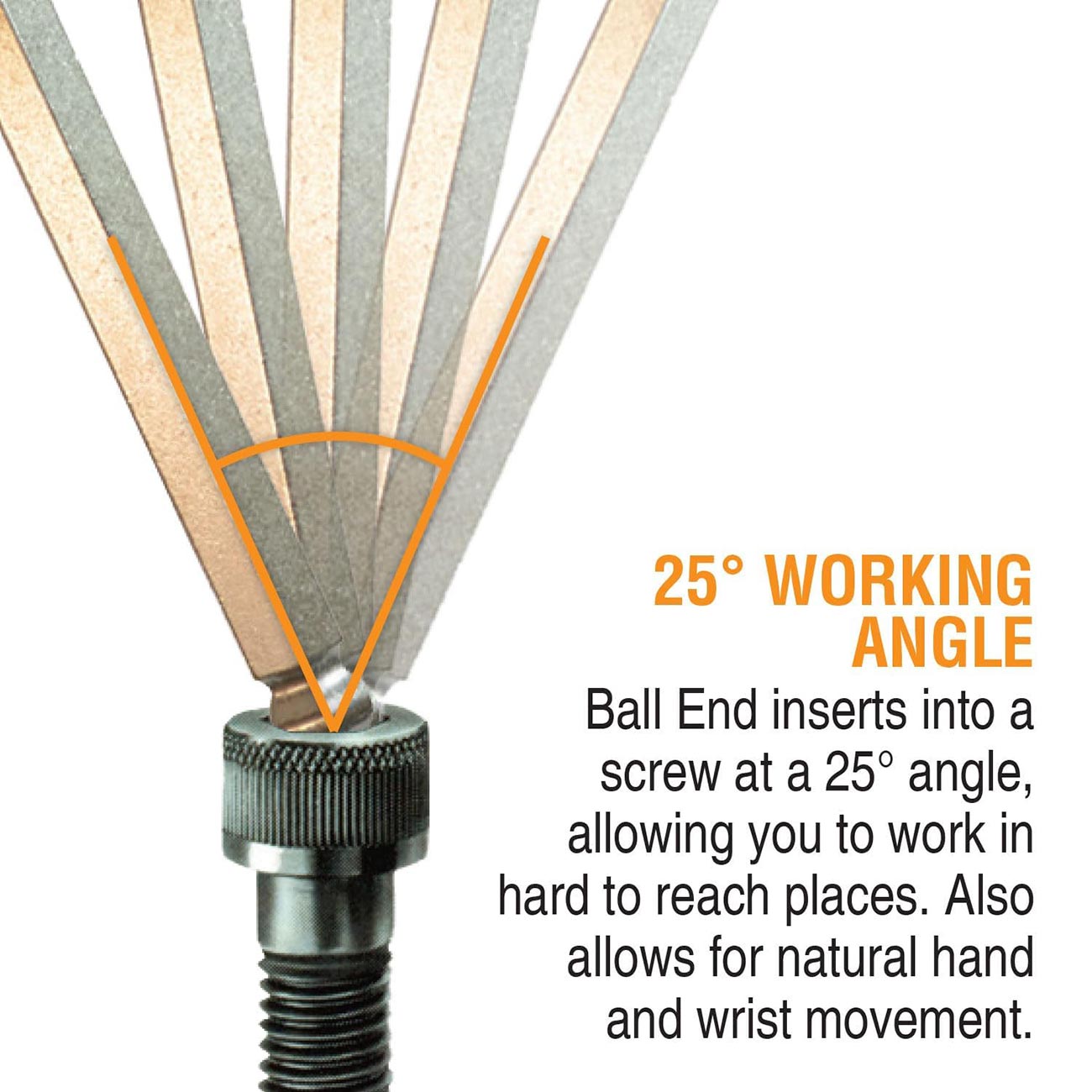 Bondhus Goldguard Plated Balldriver Sae Ball End Hex L-key Set (13 Piece) BONDHUS