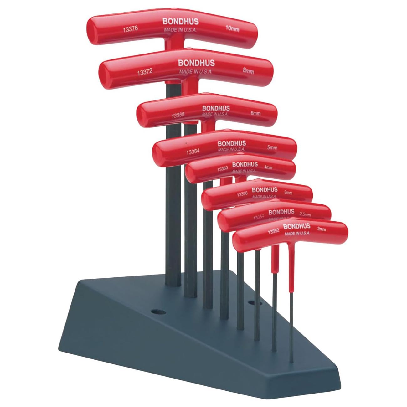 Bondhus Metric Hex T-handle Wrenches With Stand 2 To 10mm (8 Piece) BONDHUS