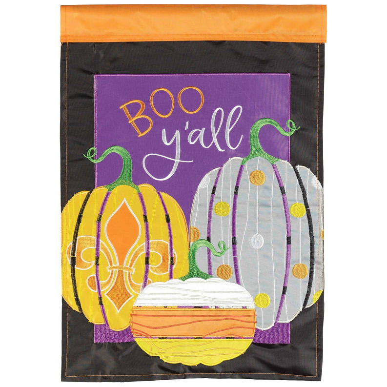 Boo Y'All Pumpkins Fld Flag Poly Garden Dicksons Inc