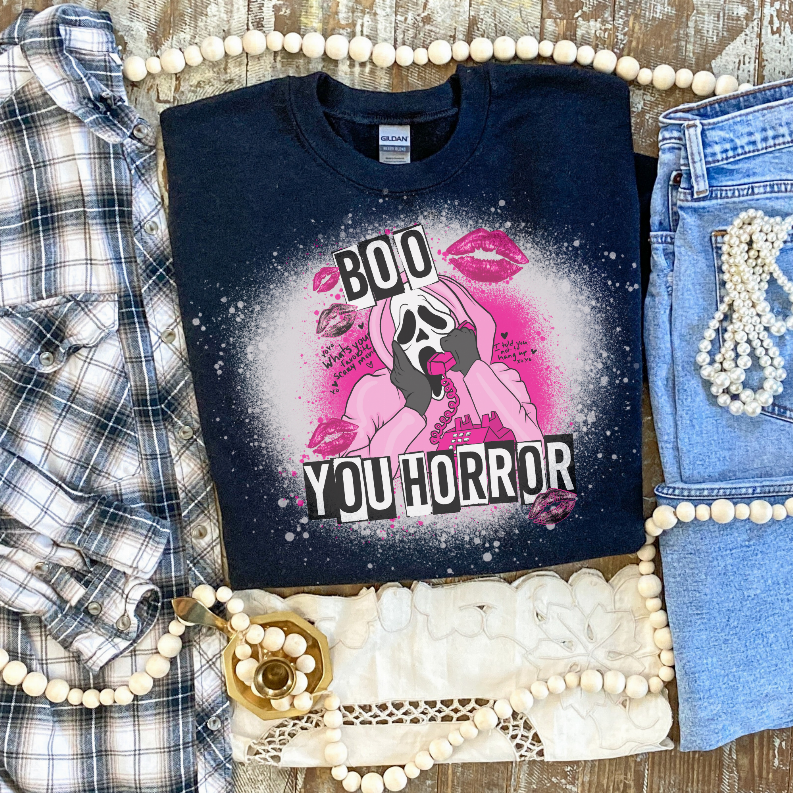 Boo You Horror Bleached Shirt CK's Boutique