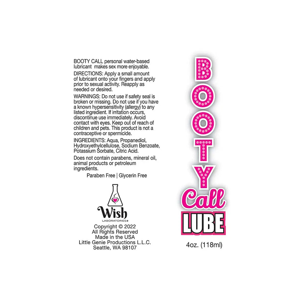 Booty Call WB Lube Pillows 65pc Fishbowl Little Genie