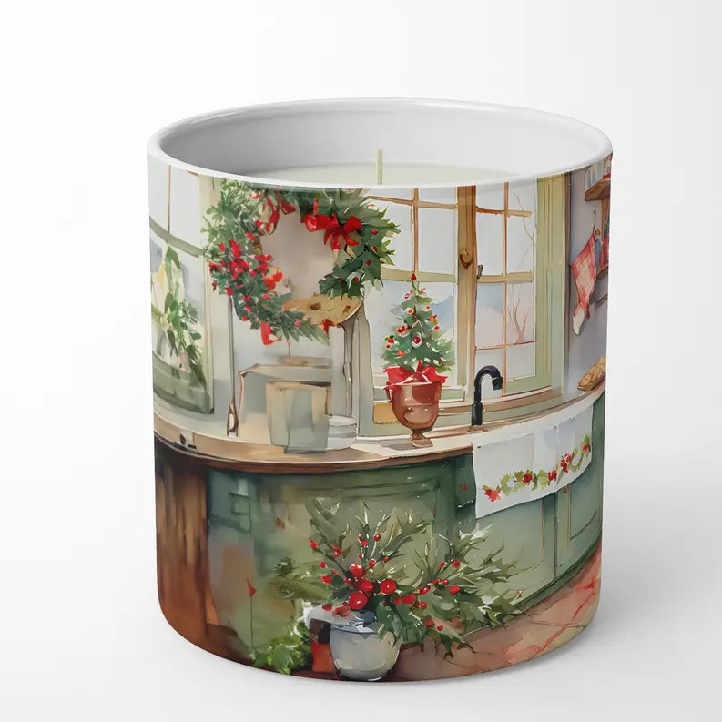Border Collie Christmas Cookies Decorative Soy Candle Caroline's Treasures