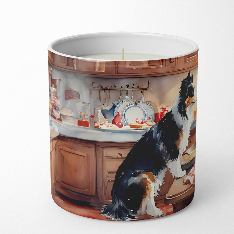 Border Collie Christmas Cookies Decorative Soy Candle Caroline's Treasures