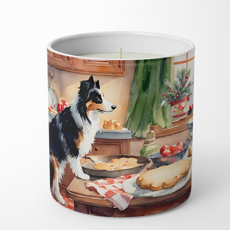 Border Collie Christmas Cookies Decorative Soy Candle Caroline's Treasures