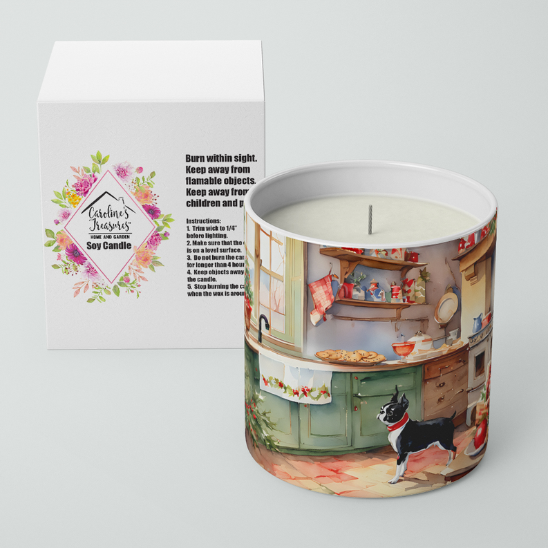Border Collie Christmas Cookies Decorative Soy Candle Caroline's Treasures