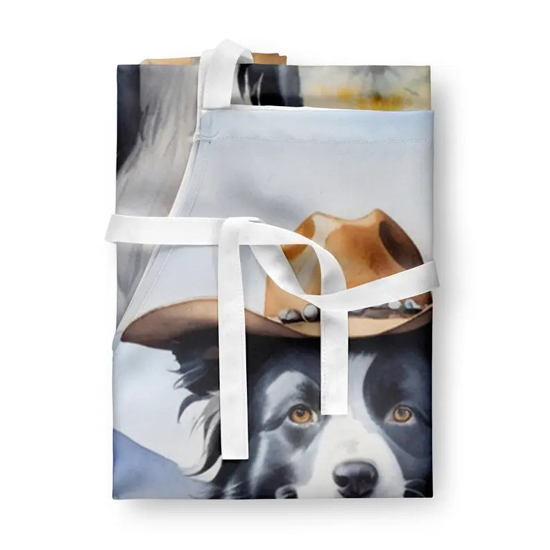 Border Collie Cowboy Welcome Apron Caroline's Treasures