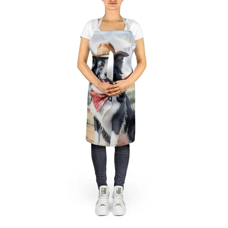 Border Collie Cowboy Welcome Apron Caroline's Treasures