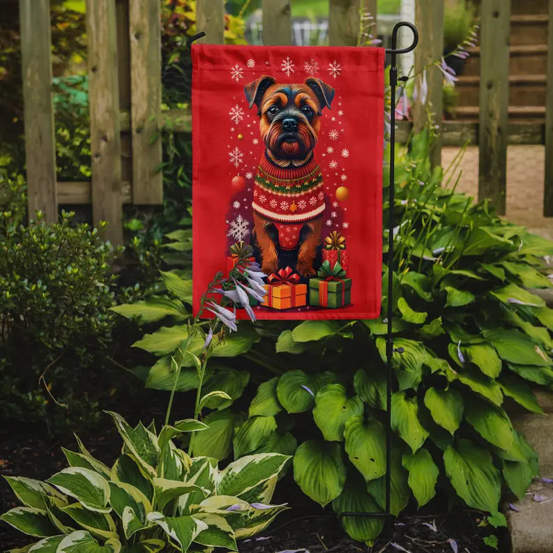Border Terrier Holiday Christmas Garden Flag Caroline's Treasures