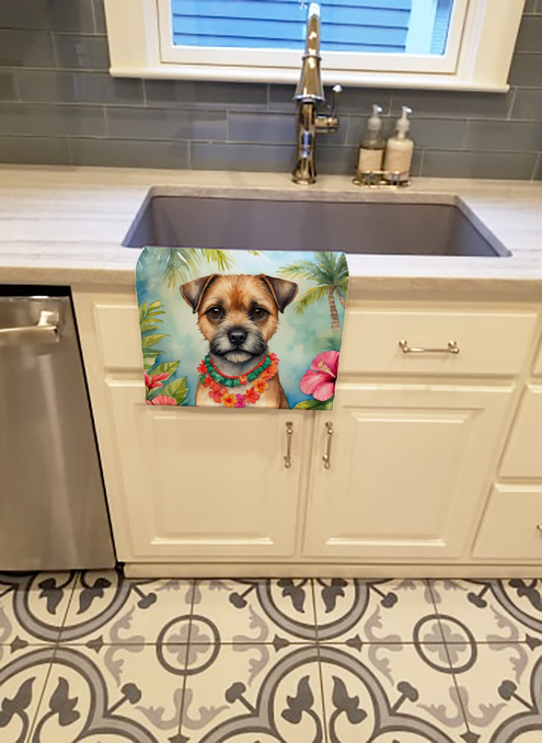 Border Terrier Luau Pair of Pot Holders Caroline's Treasures