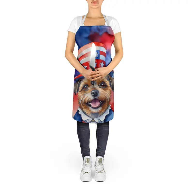 Border Terrier Patriotic American Apron Caroline's Treasures