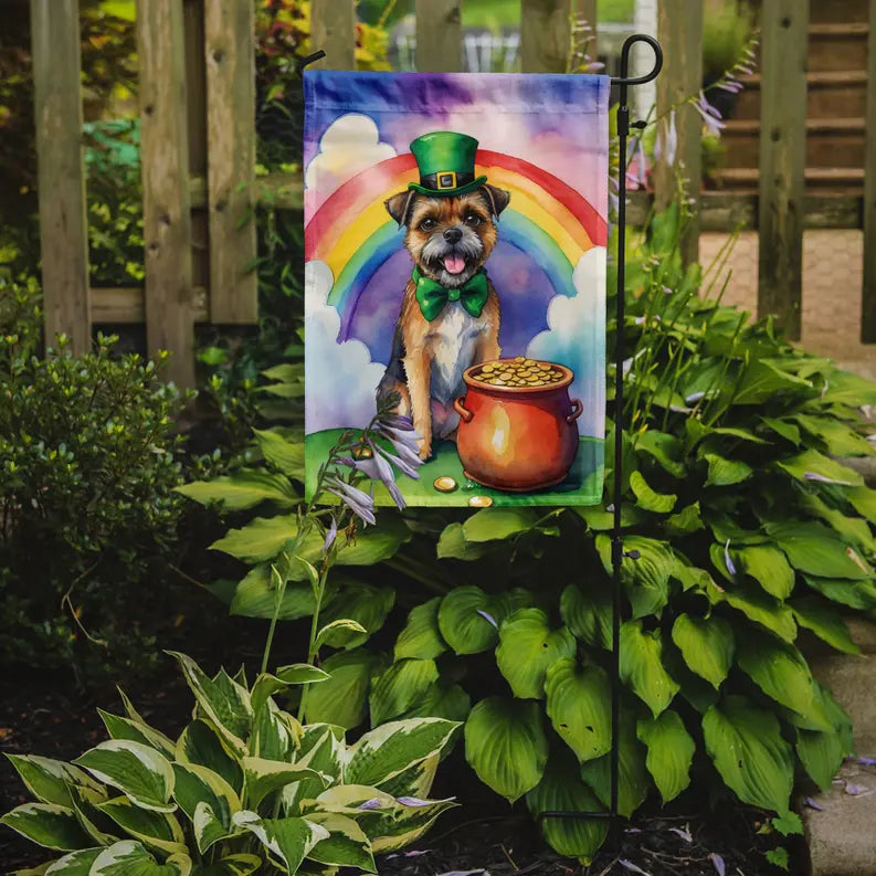 Border Terrier St Patrick's Day Garden Flag Caroline's Treasures
