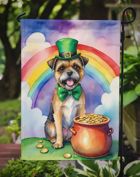 Border Terrier St Patrick's Day Garden Flag Caroline's Treasures