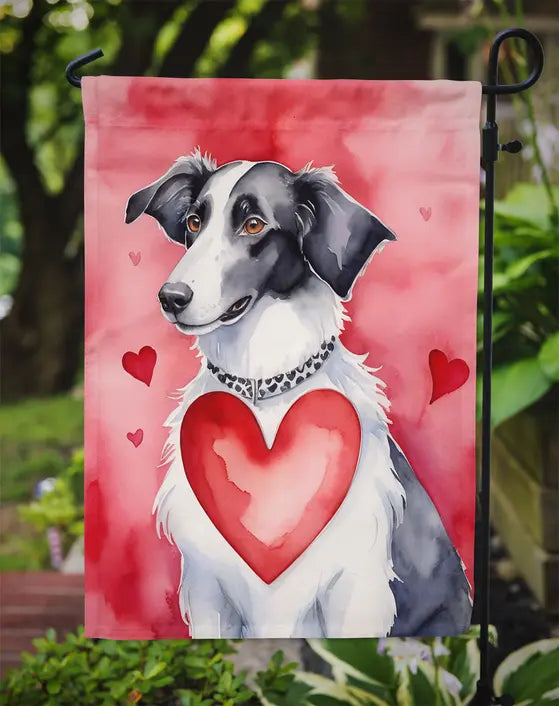 Borzoi My Valentine Garden Flag Caroline's Treasures