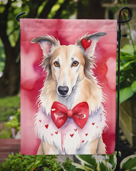 Borzoi My Valentine Garden Flag Caroline's Treasures
