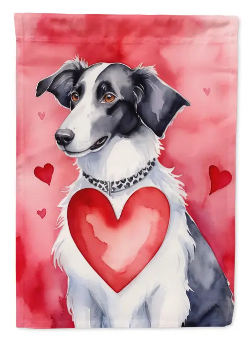 Borzoi My Valentine Garden Flag Caroline's Treasures