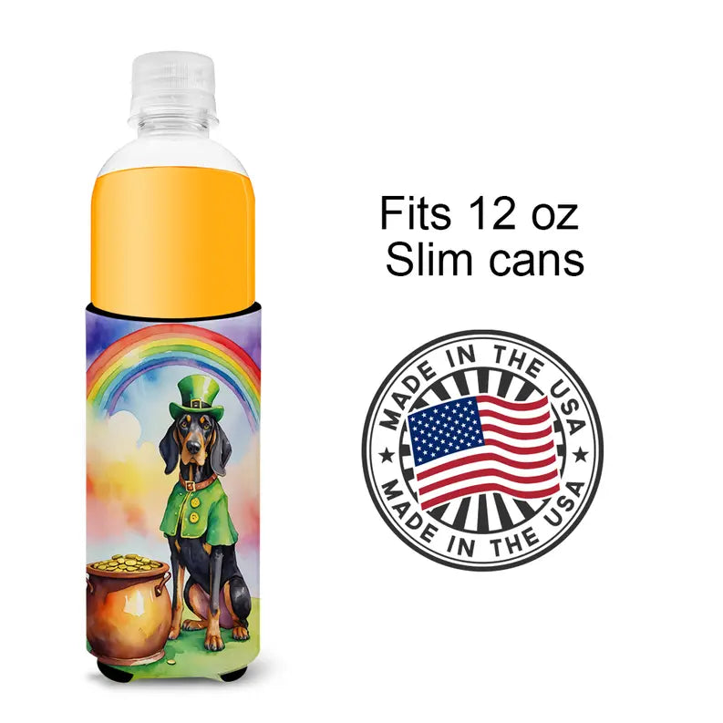 Borzoi St Patrick's Day Hugger for Ultra Slim Cans Caroline's Treasures