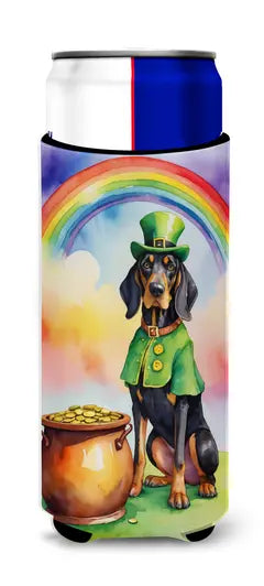Borzoi St Patrick's Day Hugger for Ultra Slim Cans Caroline's Treasures
