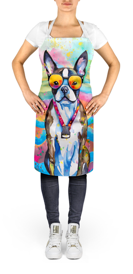 Boston Terrier Hippie Dawg Apron Caroline's Treasures