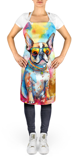 Boston Terrier Hippie Dawg Apron Caroline's Treasures
