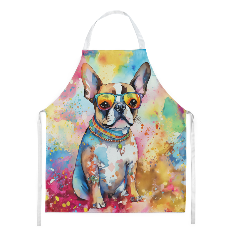 Boston Terrier Hippie Dawg Apron Caroline's Treasures