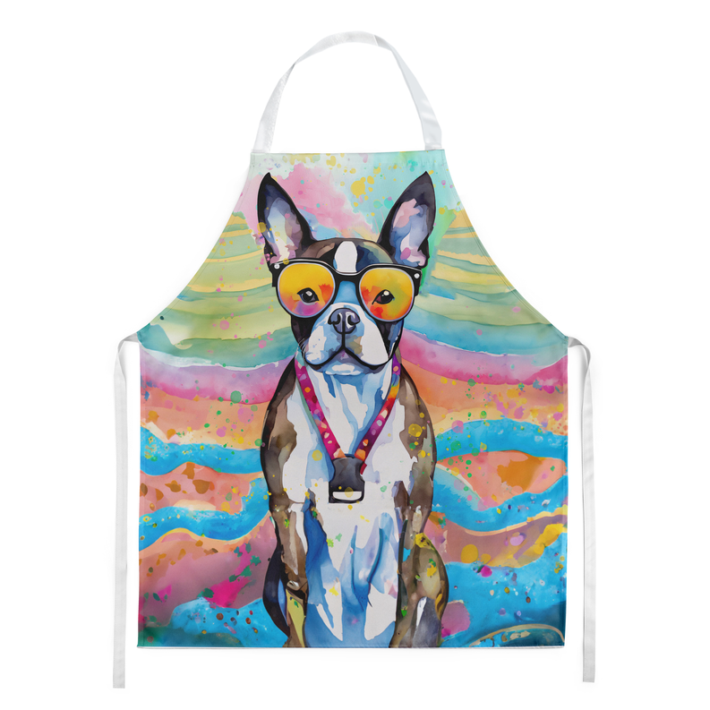 Boston Terrier Hippie Dawg Apron Caroline's Treasures