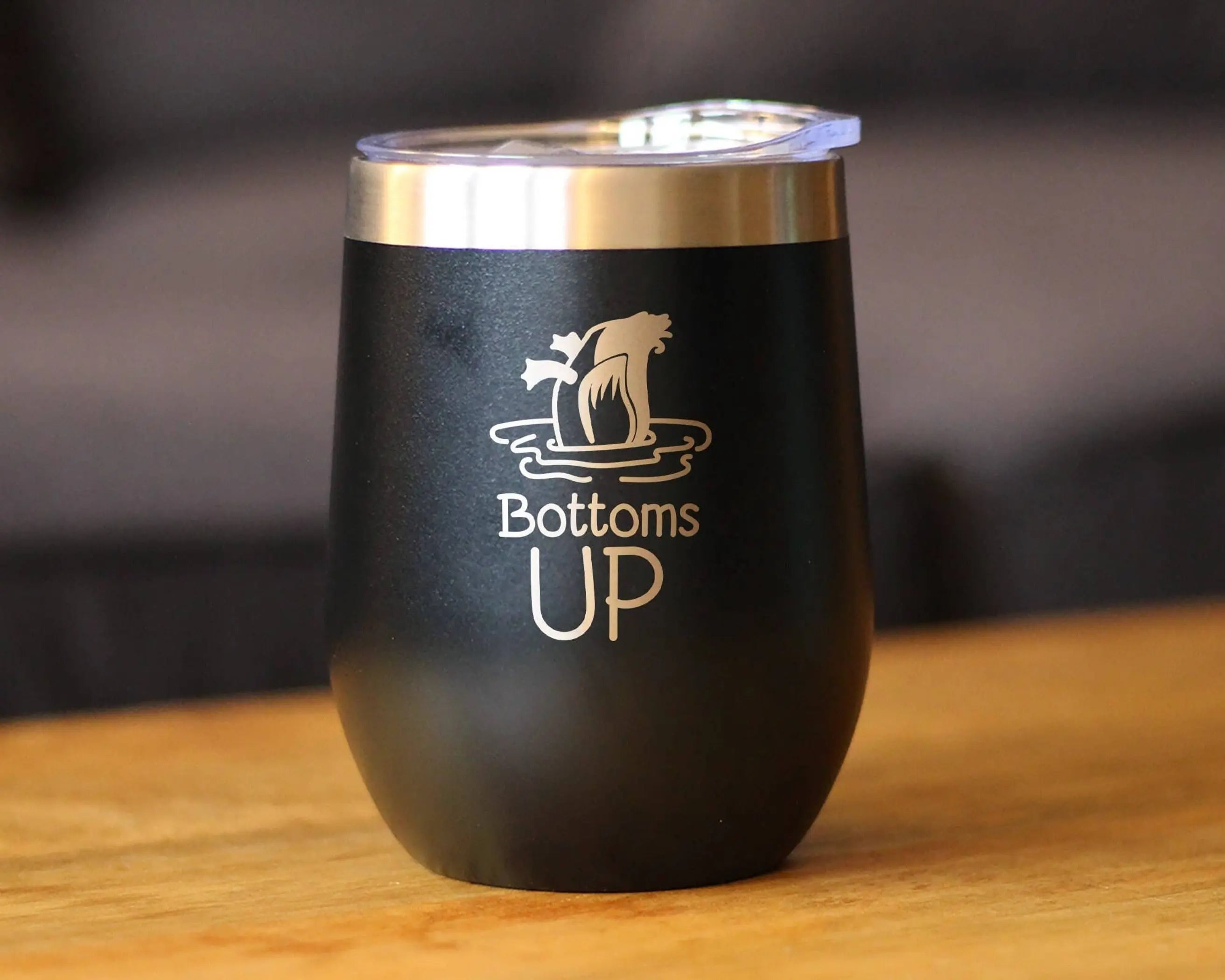 Bottoms Up Insulated Wine Tumbler - Funny Duck Gifts Bevvee