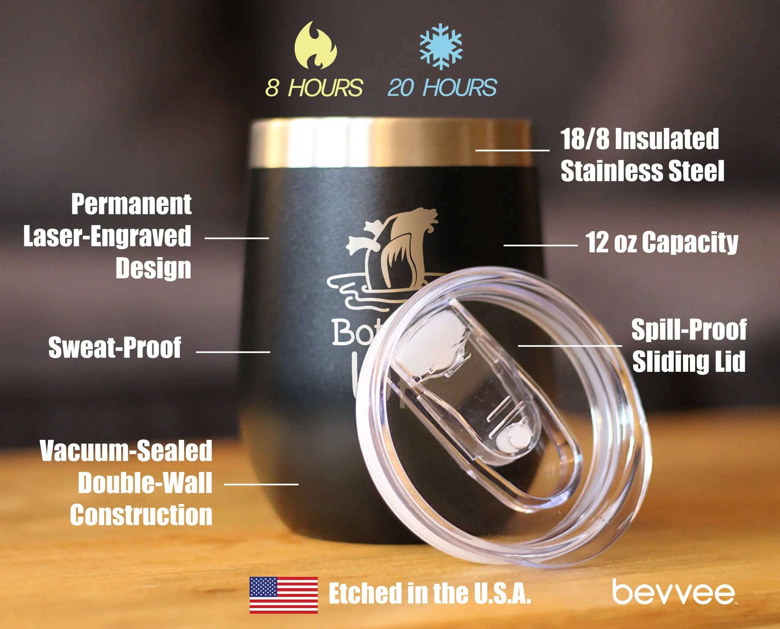 Bottoms Up Insulated Wine Tumbler - Funny Duck Gifts Bevvee
