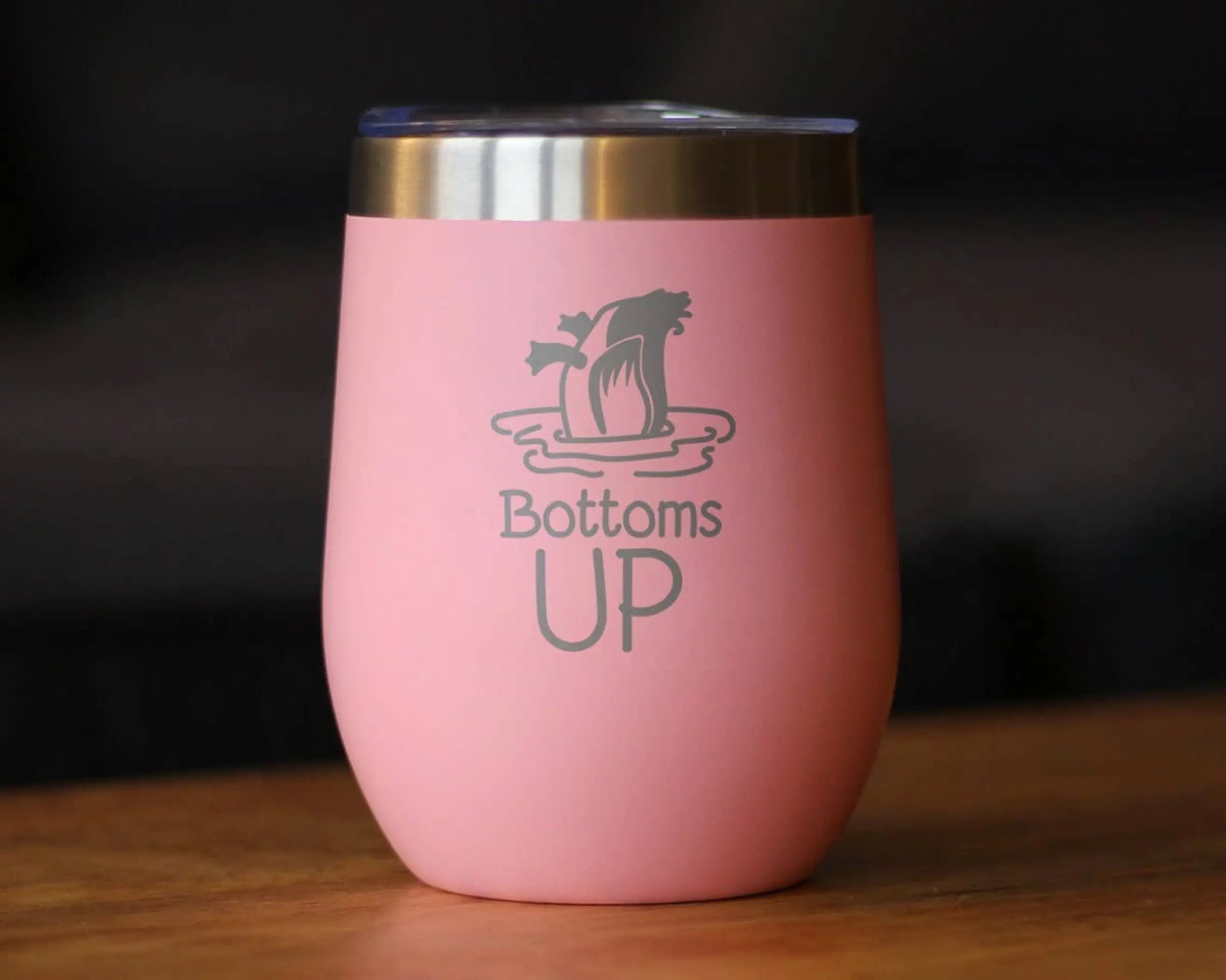 Bottoms Up Insulated Wine Tumbler - Funny Duck Gifts Bevvee