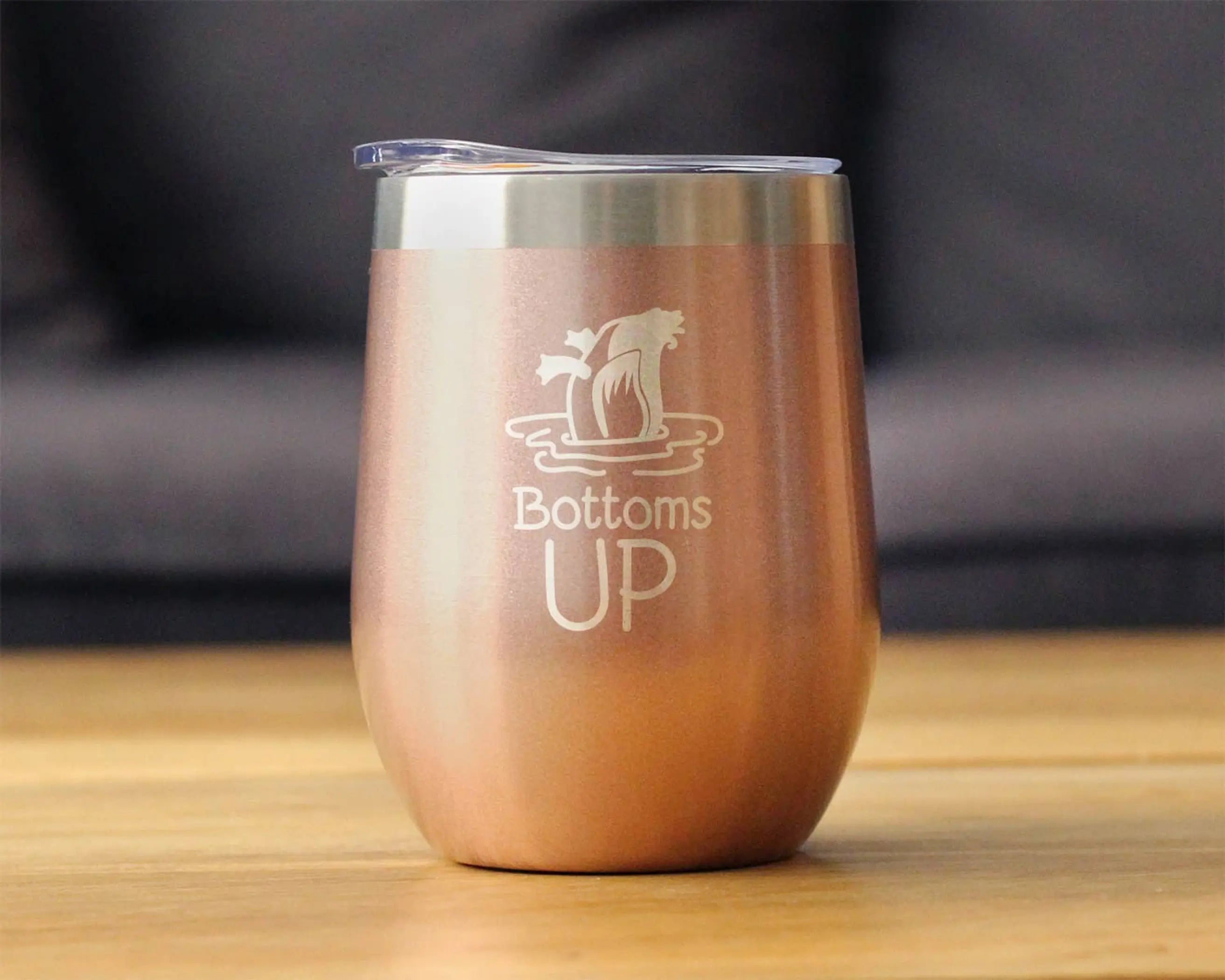 Bottoms Up Insulated Wine Tumbler - Funny Duck Gifts Bevvee