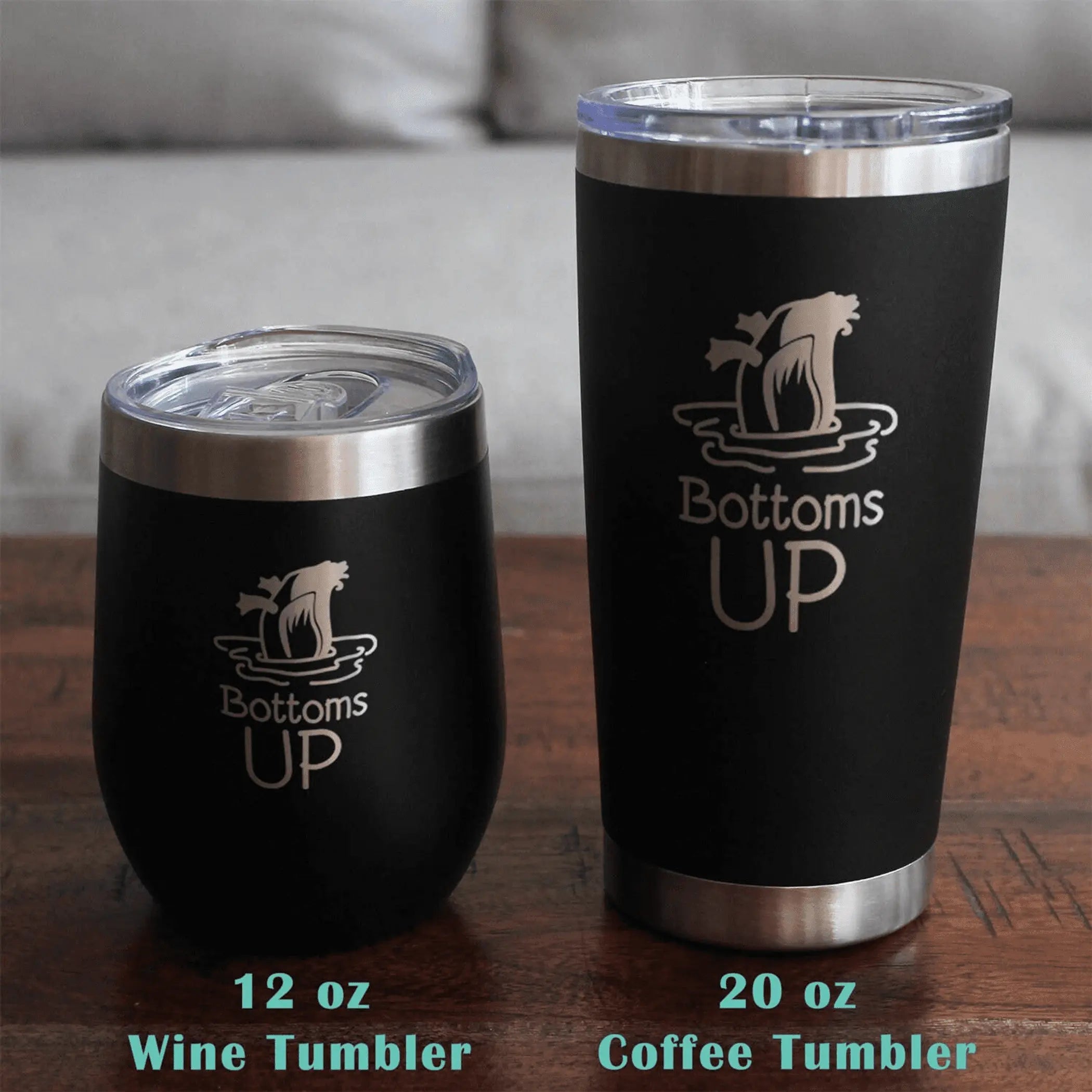 Bottoms Up Whiskey Rocks Glass - Funny Duck Gifts and Decor Bevvee