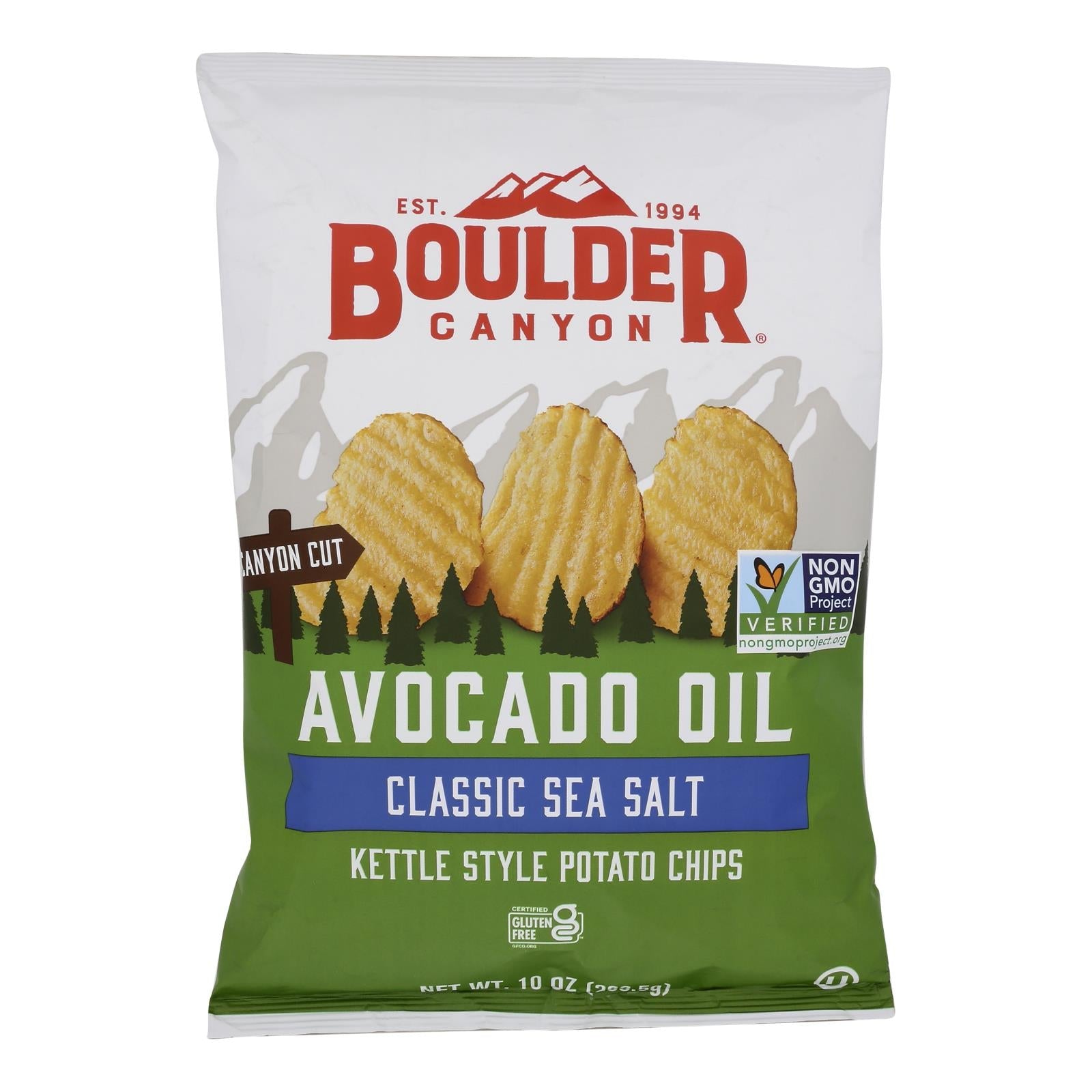 Boulder Canyon Natural Foods - Chips Ktl Cnct Avo S Salt - Case Of 12 - 10.00 Oz Boulder Canyon Natural Foods