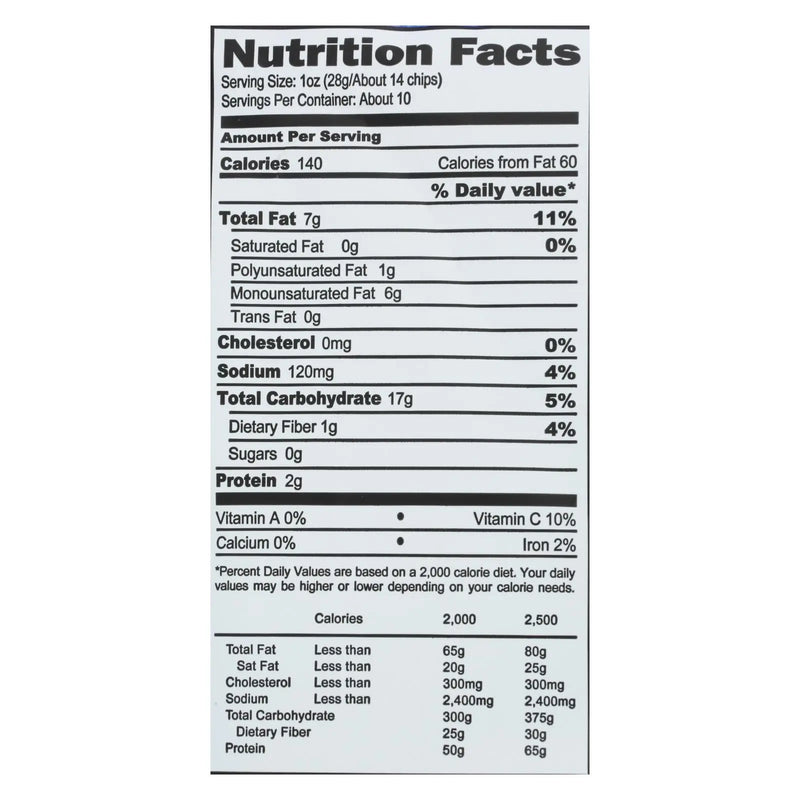 Boulder Canyon Natural Foods - Chips Ktl Cnct Avo S Salt - Case Of 12 - 10.00 Oz Boulder Canyon Natural Foods