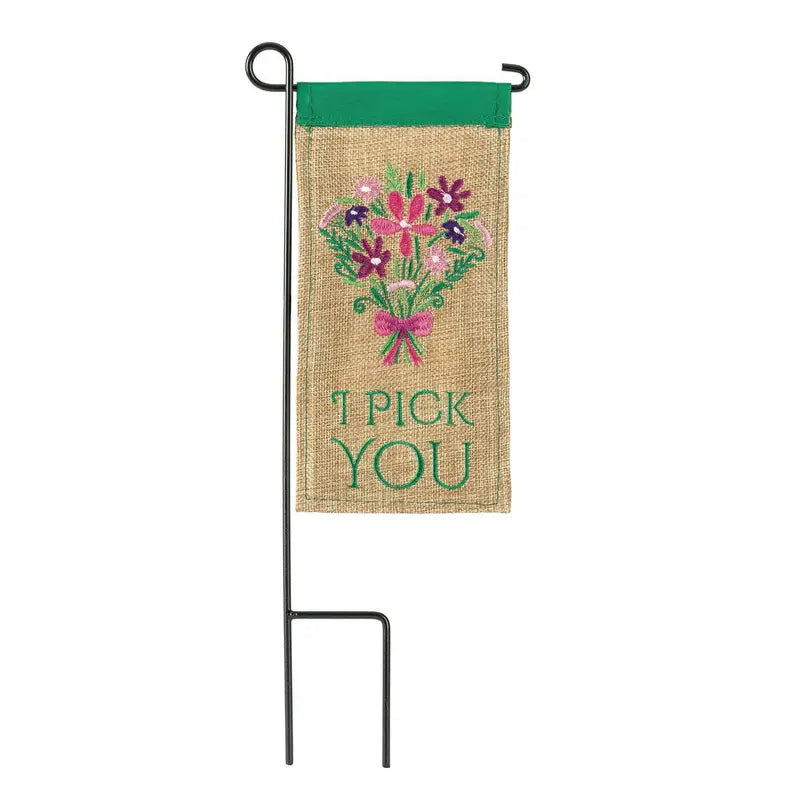 Bouquet I Pick You Mini Flag Dicksons Inc