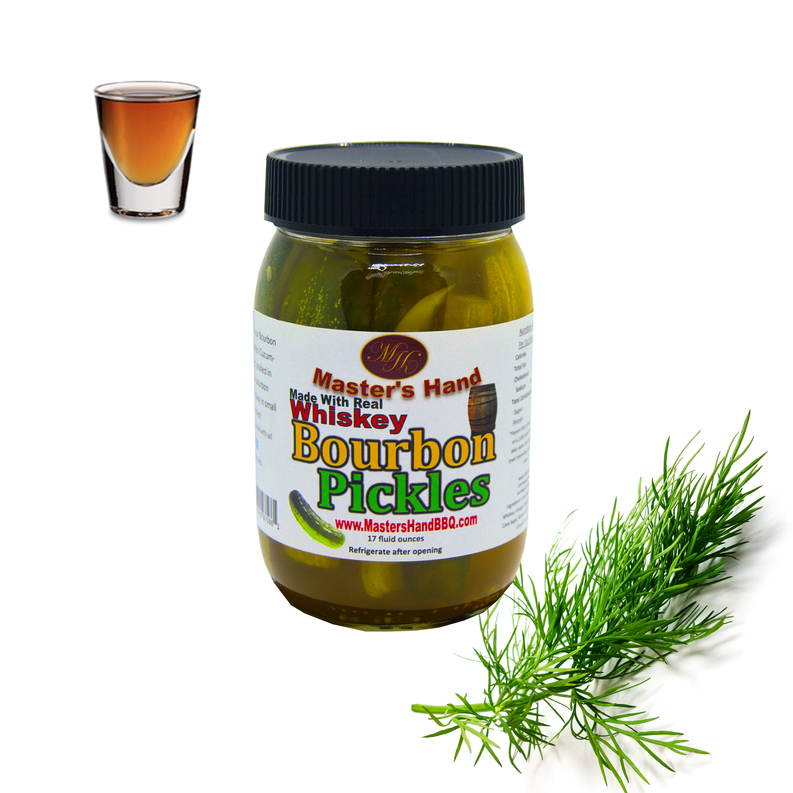 Bourbon Pickles (Real Whiskey) Partial Case Master's Hand BBQ