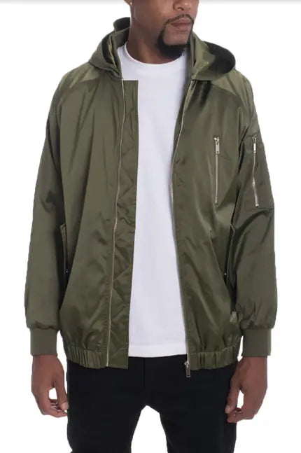 Bourne Hooded Satin Windbreaker WEIV