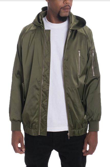 Bourne Hooded Satin Windbreaker WEIV