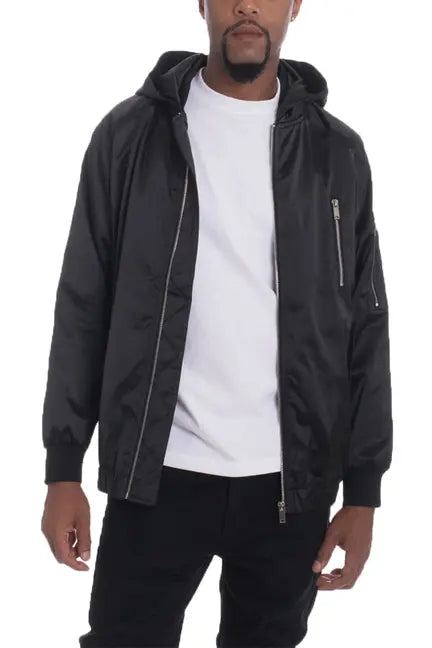 Bourne Hooded Satin Windbreaker WEIV