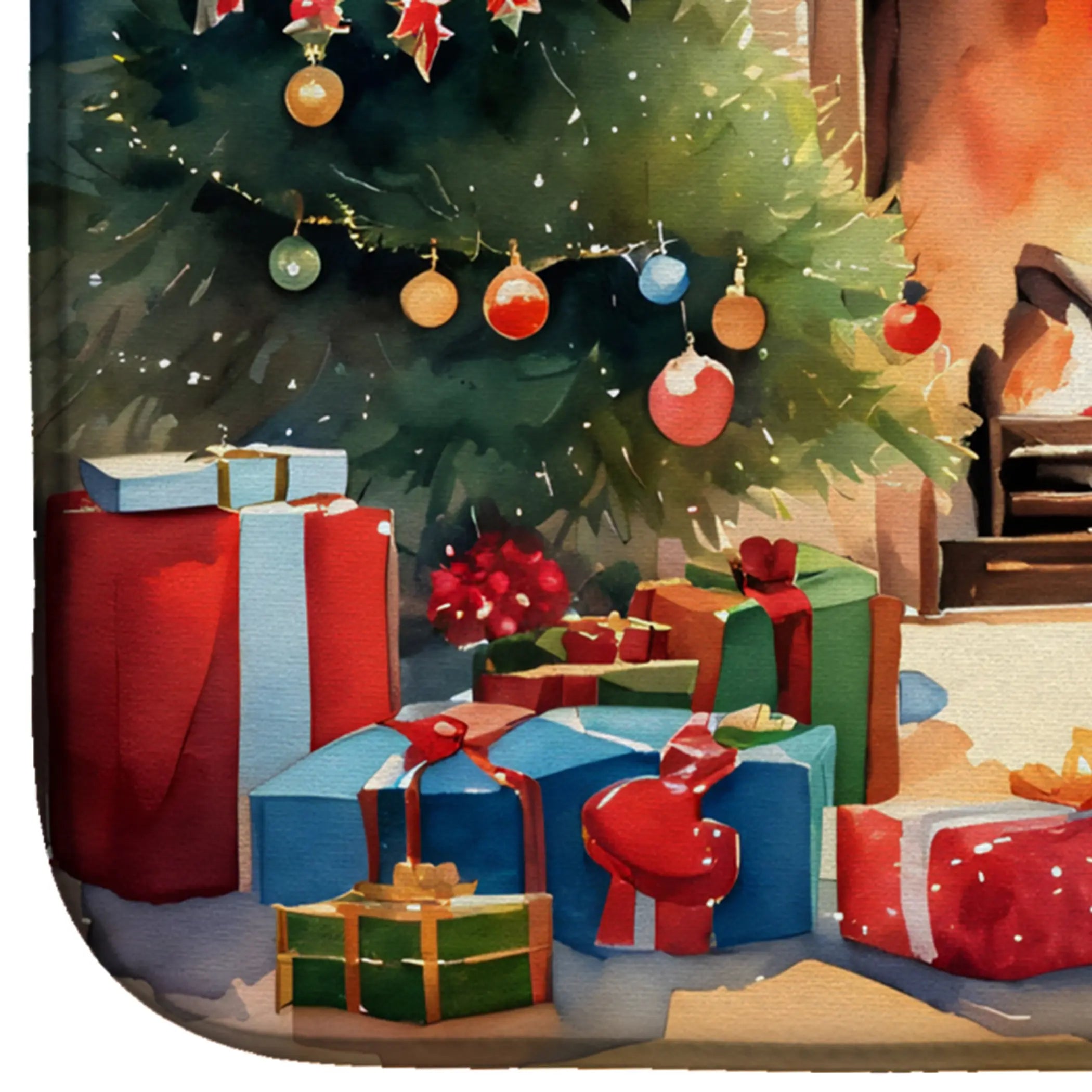 Bouvier des Flandres Cozy Christmas Dish Drying Mat Caroline's Treasures