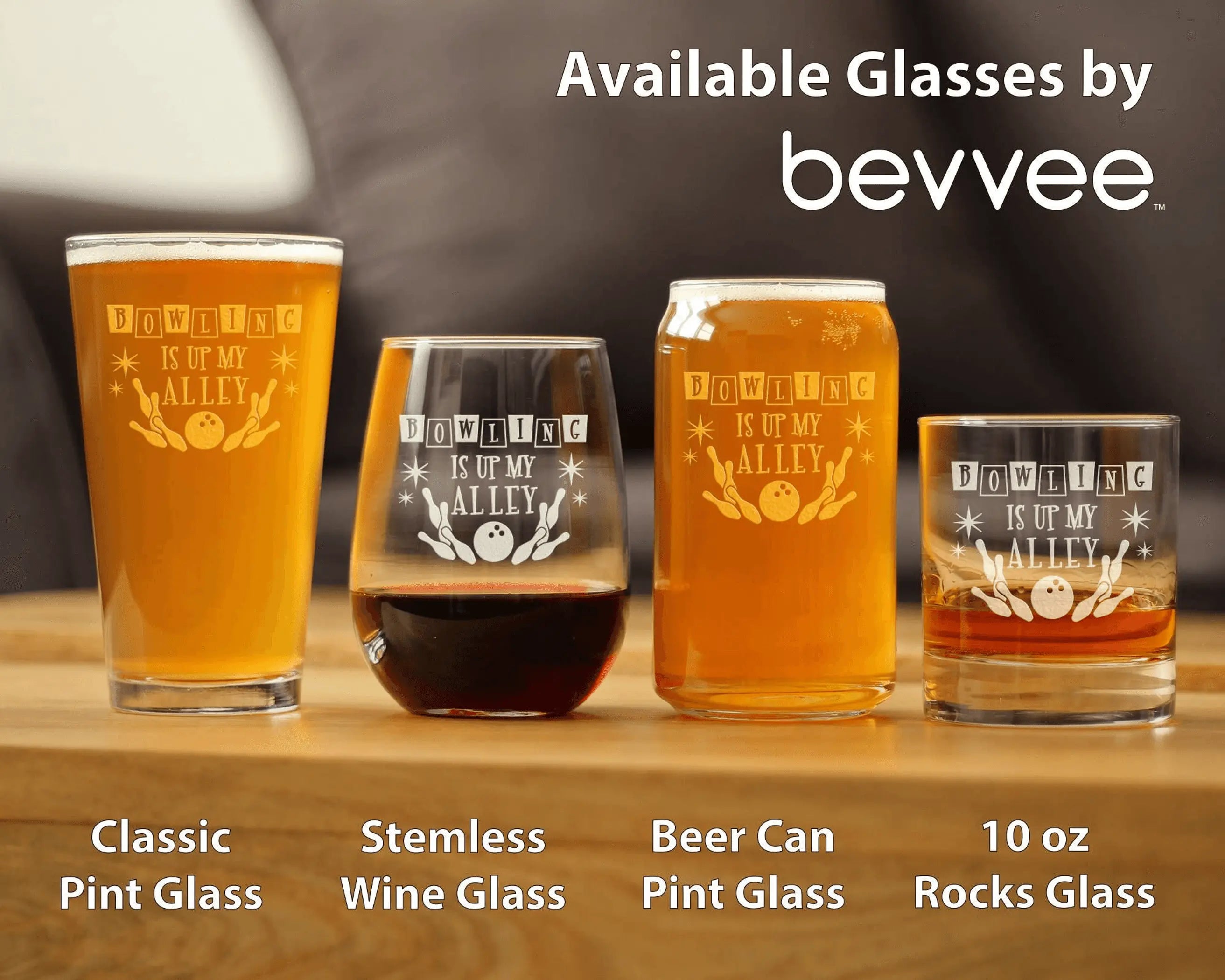 Bowling Alley Whiskey Rocks Glass - Bowlers Gifts and Decor Bevvee