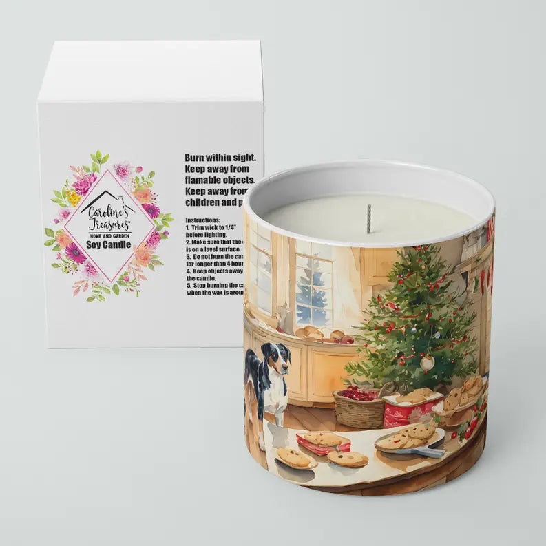 Boxer Christmas Cookies Decorative Soy Candle Caroline's Treasures