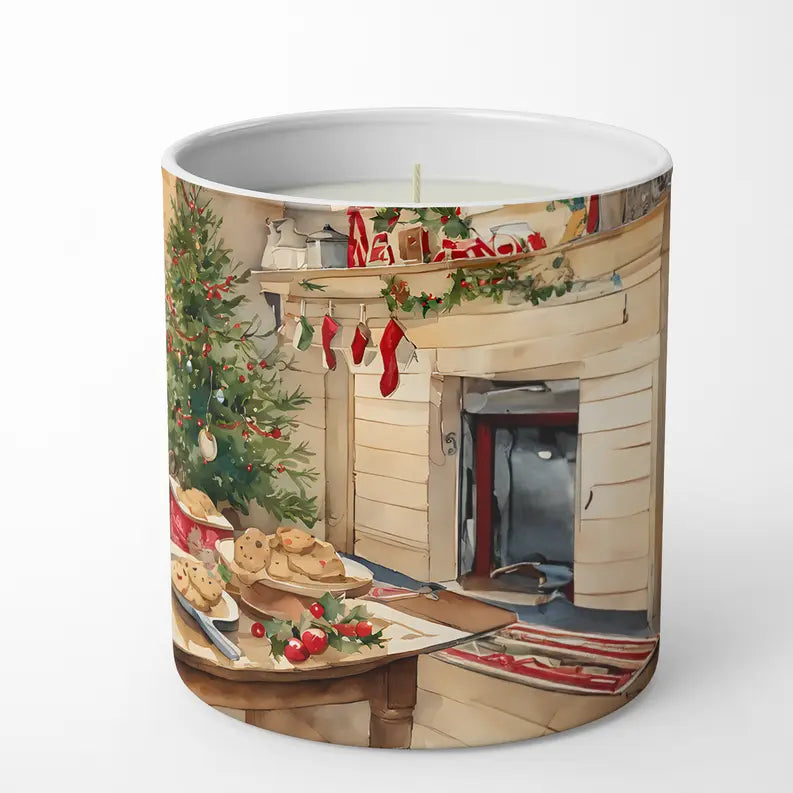 Boxer Christmas Cookies Decorative Soy Candle Caroline's Treasures