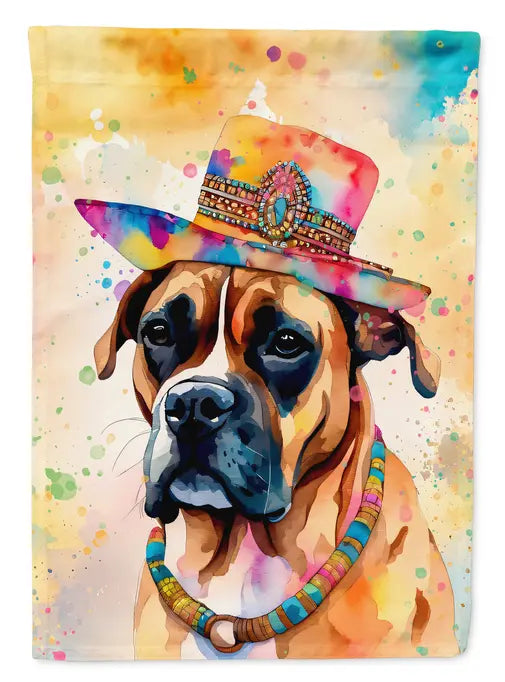 Boxer Hippie Dawg Garden Flag Caroline's Treasures