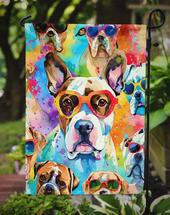 Boxer Hippie Dawg Garden Flag Caroline's Treasures