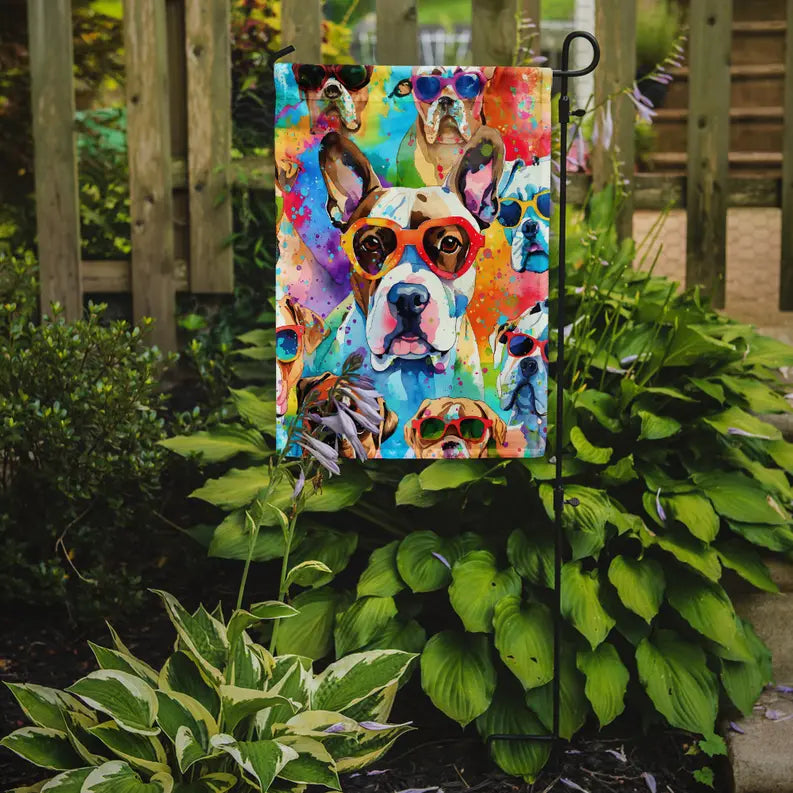 Boxer Hippie Dawg Garden Flag Caroline's Treasures